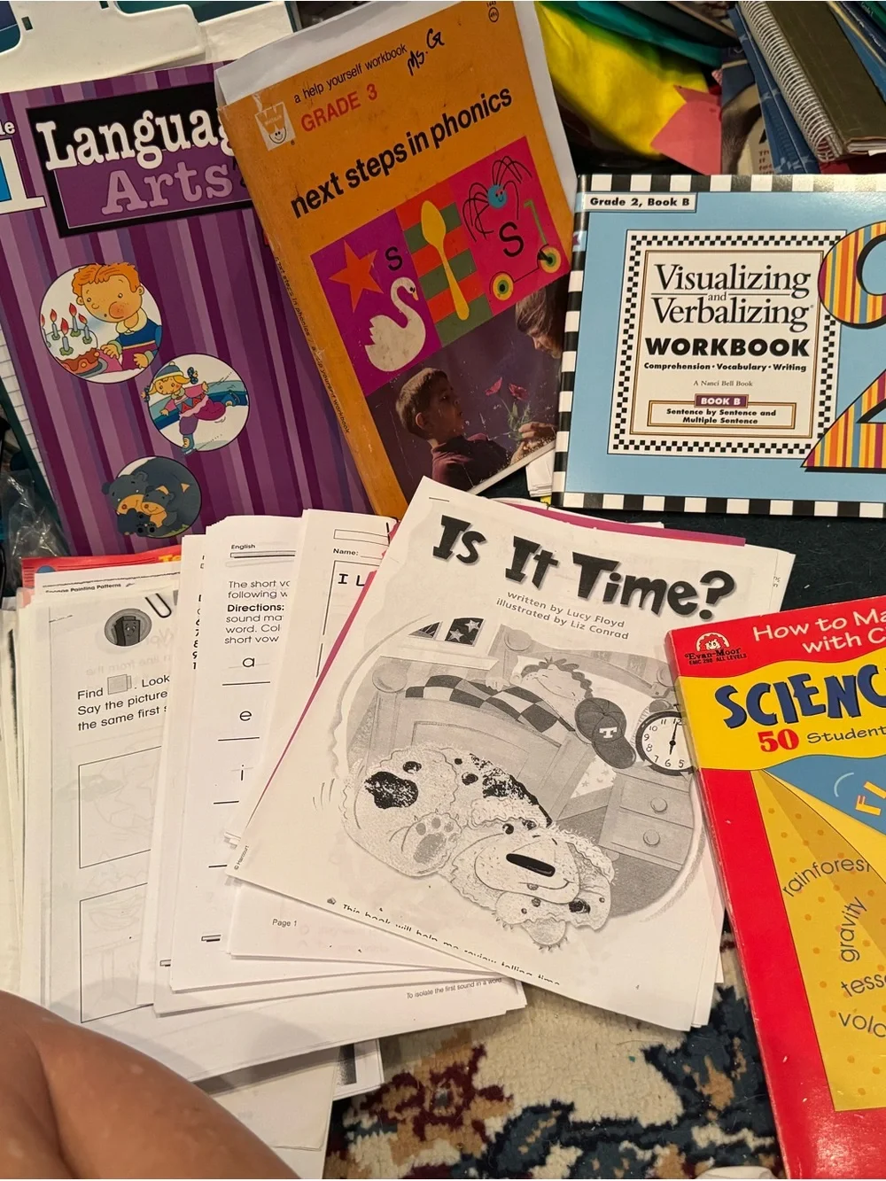 Educational Workbook Set - Yellow/Blue/Red Kids Learning Books